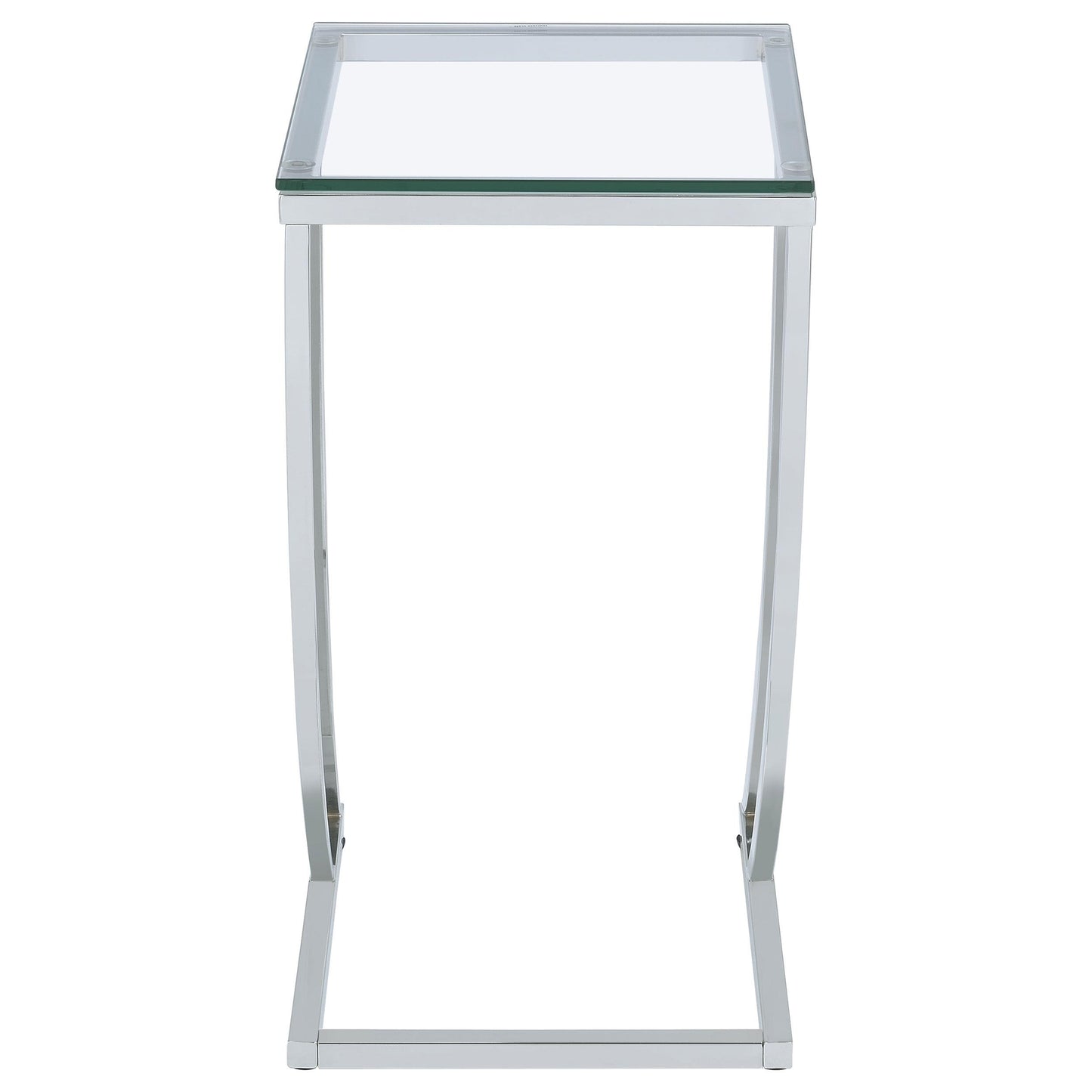 Coaster Furniture Cayden 900082 Rectangular Glass Top Sofa Side Table - Chrome IMAGE 5