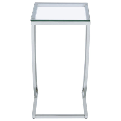 Coaster Furniture Cayden 900082 Rectangular Glass Top Sofa Side Table - Chrome IMAGE 5
