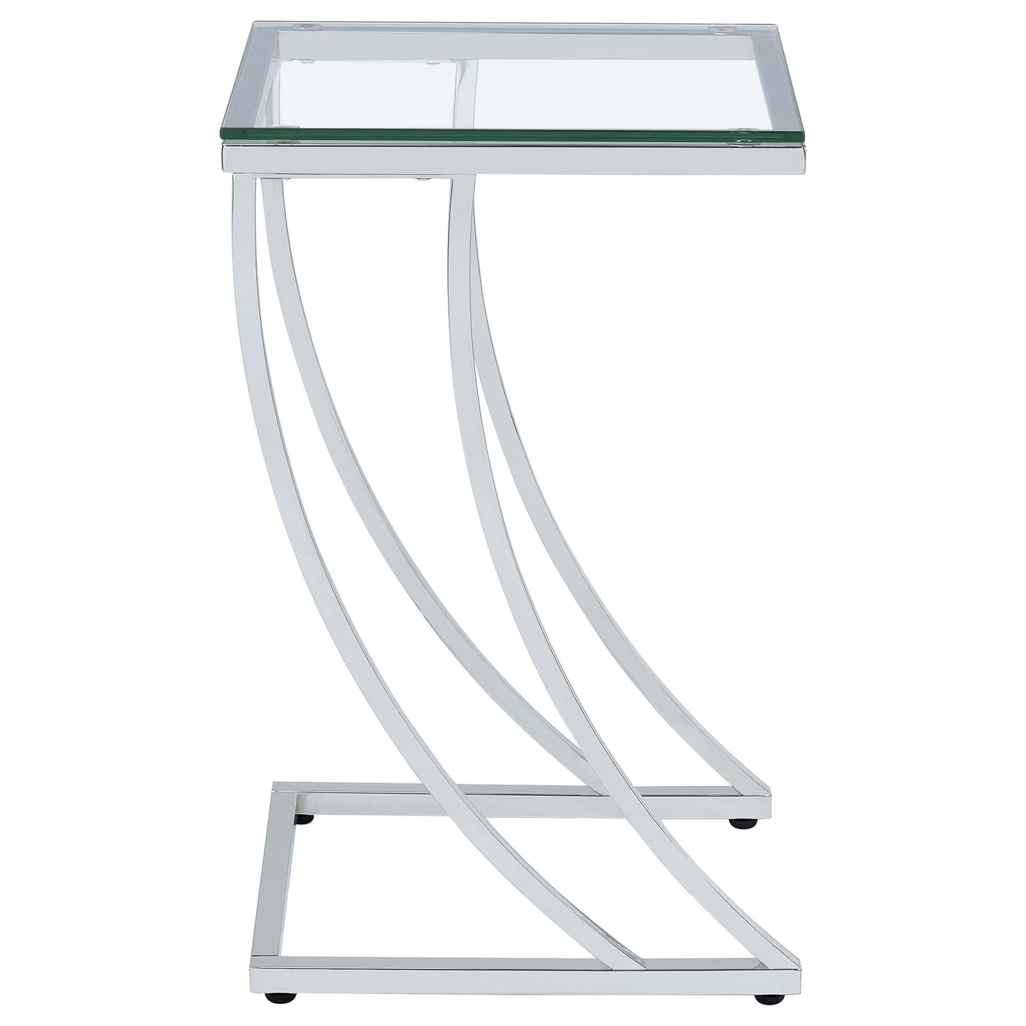 Coaster Furniture Cayden 900082 Rectangular Glass Top Sofa Side Table - Chrome IMAGE 6