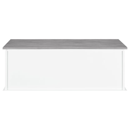Coaster Furniture Alma 501196 3-Drawer Storage Bench - White and Weathered Grey IMAGE 5