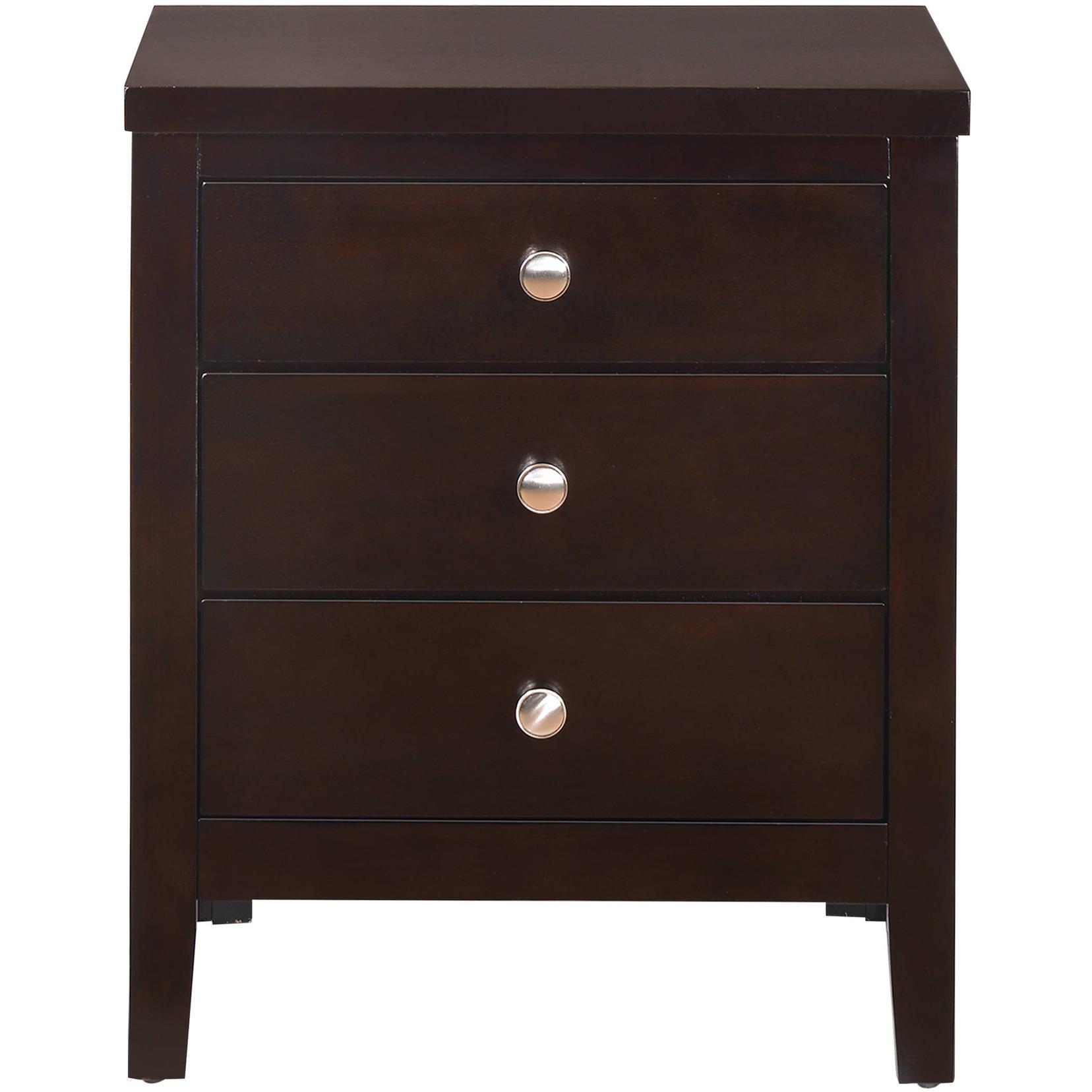  Elements International Lawrence 3-Drawer Nightstand LW100NS IMAGE 1