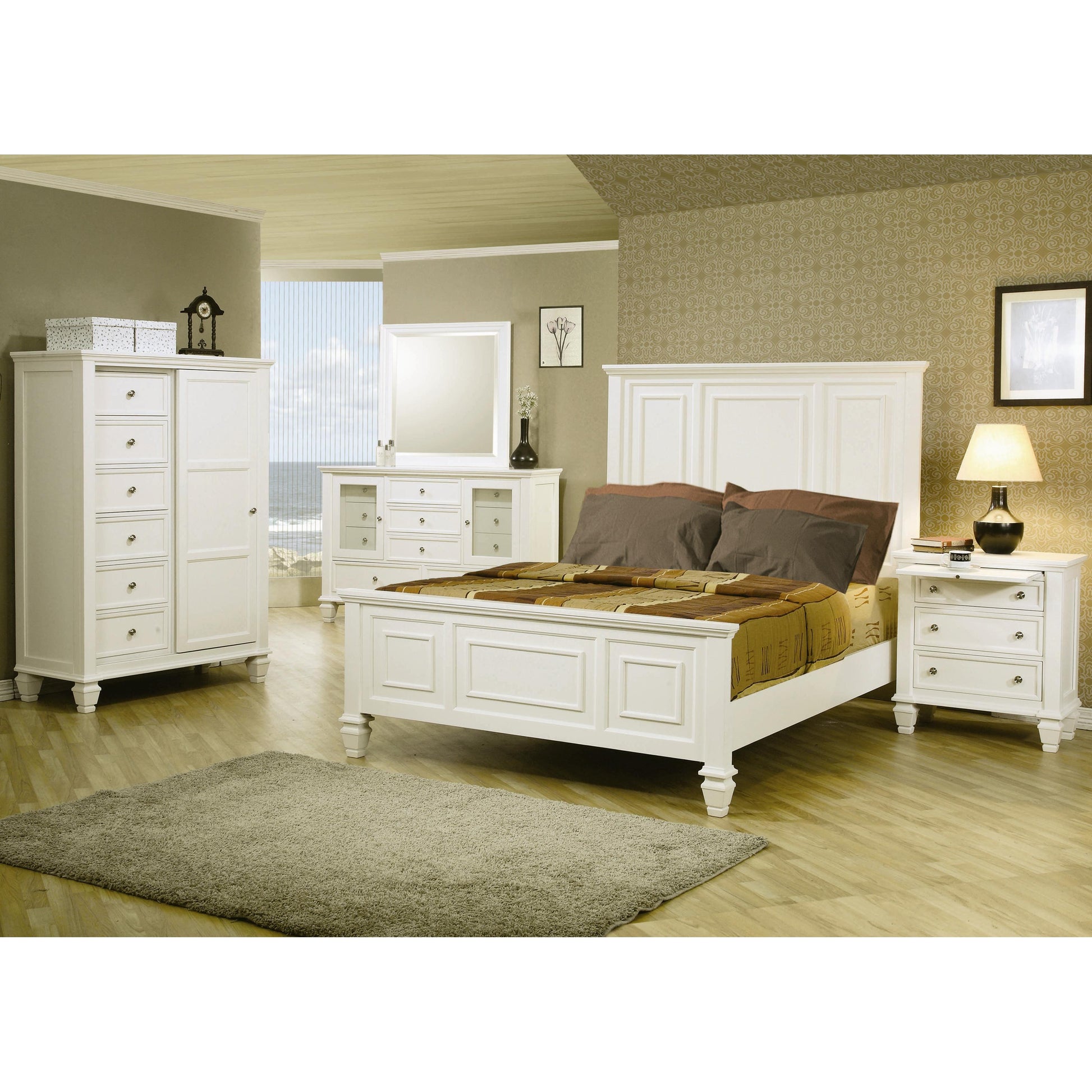  Coaster Furniture Sandy Beach 201301Q 6 pc Queen Panel Bedroom Set IMAGE 1