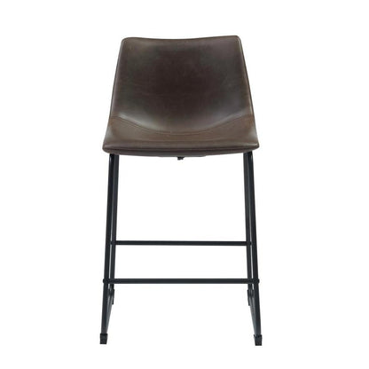 Coaster Furniture Michelle 102535 Upholstered Counter Chair - Brown (Set of 2) IMAGE 3