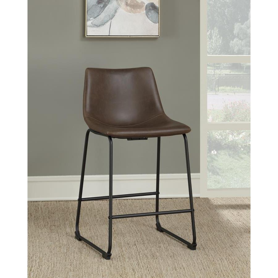 Coaster Furniture Michelle 102535 Upholstered Counter Chair - Brown (Set of 2) IMAGE 7