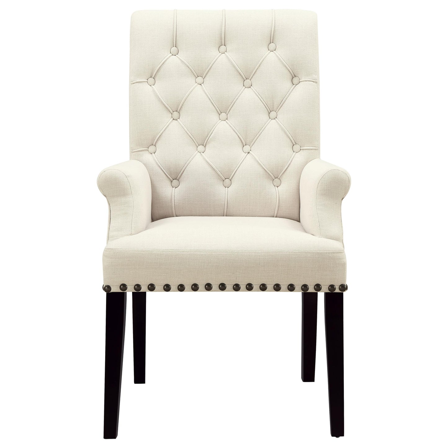 Coaster Furniture Alana 190163 Fabric Upholstered Dining Arm Chair - Beige IMAGE 2