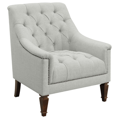 Coaster Furniture Avonlea 505643 Fabric Upholstered Sloped Arm Chair - Grey Fabric IMAGE 1