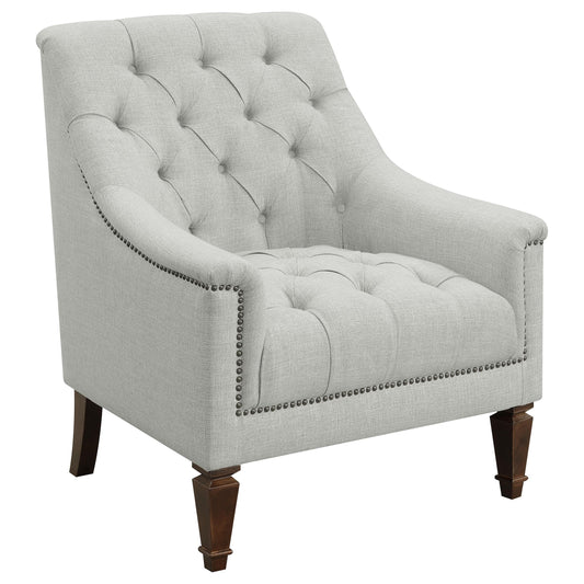Coaster Furniture Avonlea 505643 Fabric Upholstered Sloped Arm Chair - Grey Fabric IMAGE 1