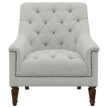 Coaster Furniture Avonlea 505643 Fabric Upholstered Sloped Arm Chair - Grey Fabric IMAGE 2