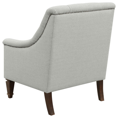 Coaster Furniture Avonlea 505643 Fabric Upholstered Sloped Arm Chair - Grey Fabric IMAGE 5