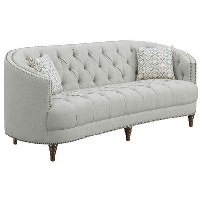 Coaster Furniture Avonlea 505641 Upholstered Sloped Arm Sofa - Grey Fabric IMAGE 1