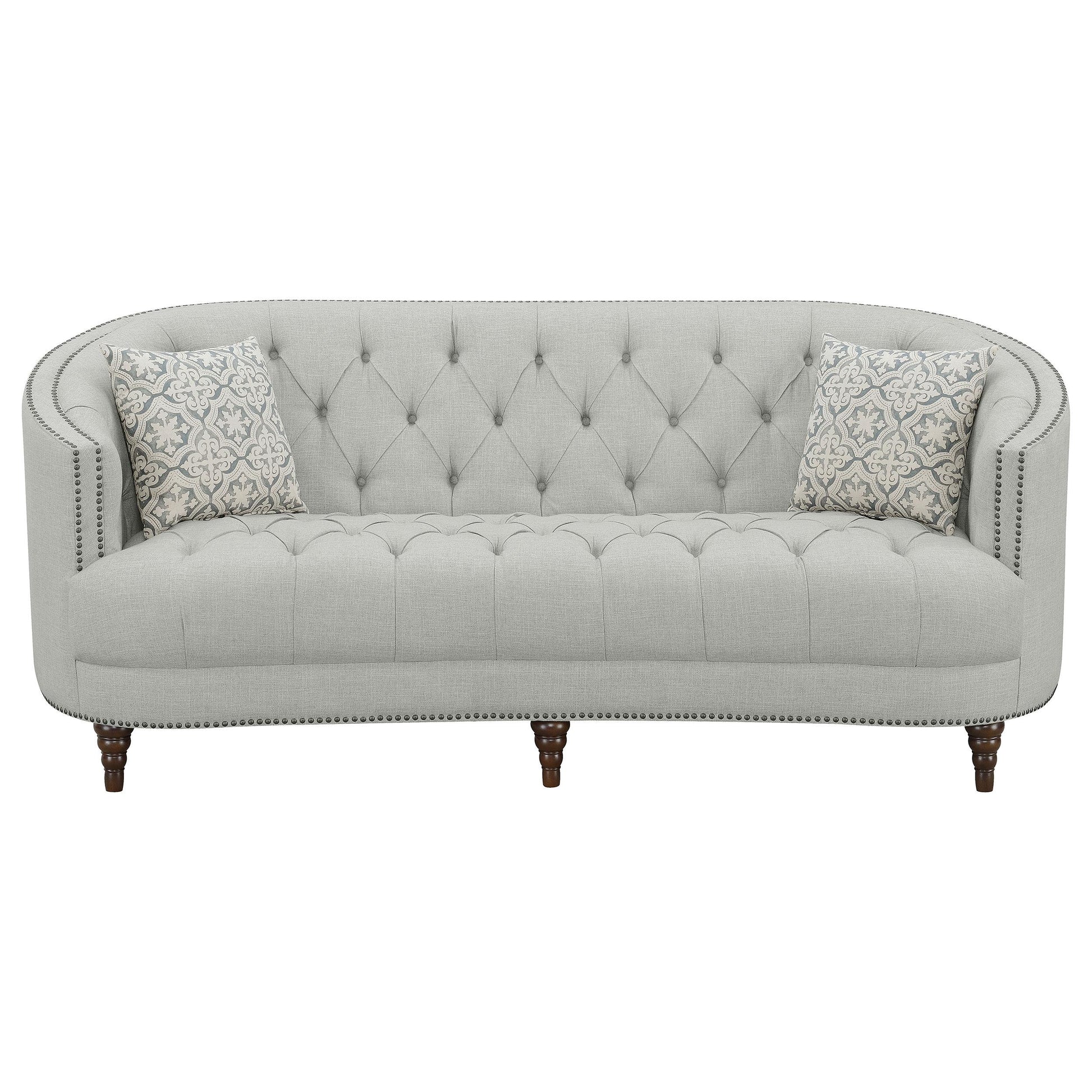 Coaster Furniture Avonlea 505641 Upholstered Sloped Arm Sofa - Grey Fabric IMAGE 2