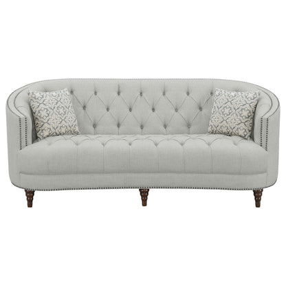 Coaster Furniture Avonlea 505641 Upholstered Sloped Arm Sofa - Grey Fabric IMAGE 2