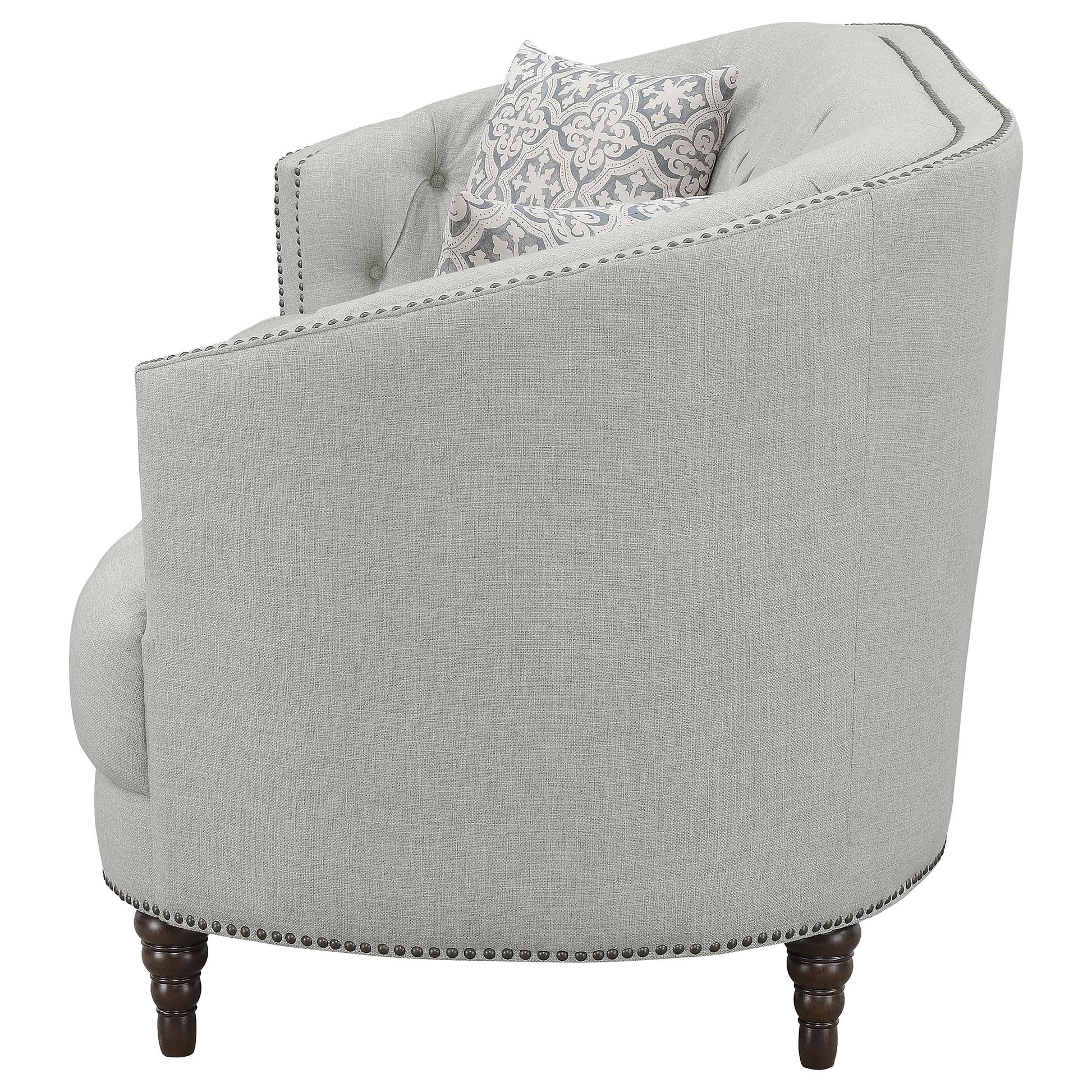 Coaster Furniture Avonlea 505641 Upholstered Sloped Arm Sofa - Grey Fabric IMAGE 4