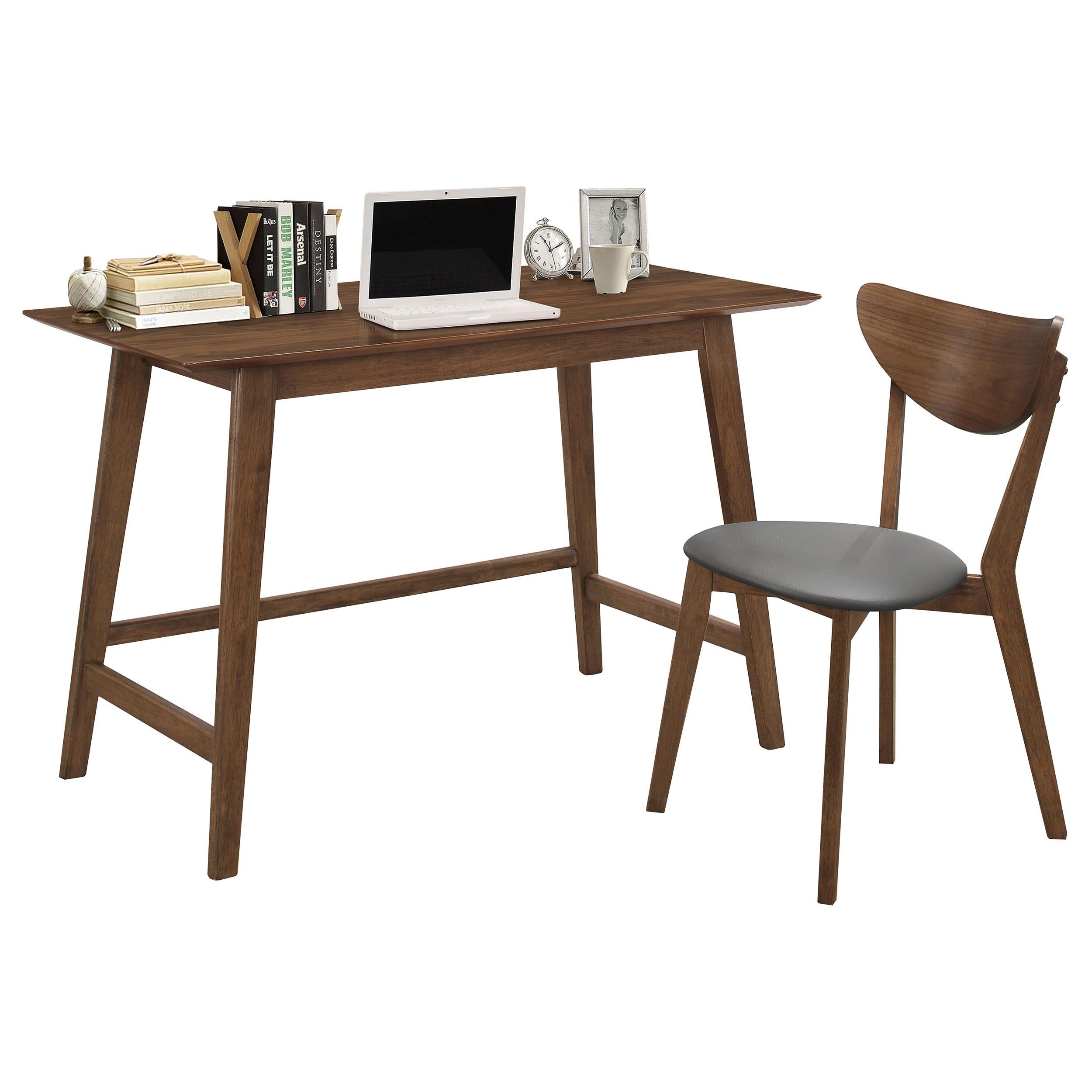 Coaster Furniture Karri 801095 2-piece Home Office Computer Desk and Chair Set - Walnut IMAGE 1