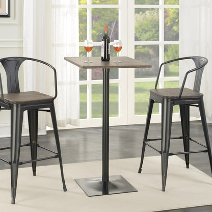 Coaster Furniture Cavalier 100730 Square 24-inch Pub Height Bistro Bar Table - Dark Elm IMAGE 2