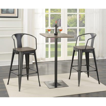 Coaster Furniture Cavalier 100730 Square 24-inch Pub Height Bistro Bar Table - Dark Elm IMAGE 3