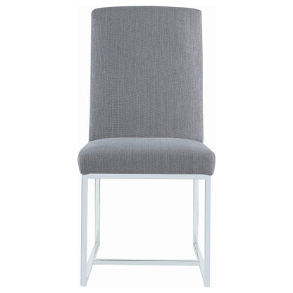 Coaster Furniture Mackinnon 107143 Upholstered Dining Side Chair - Grey (Set of 2) IMAGE 2