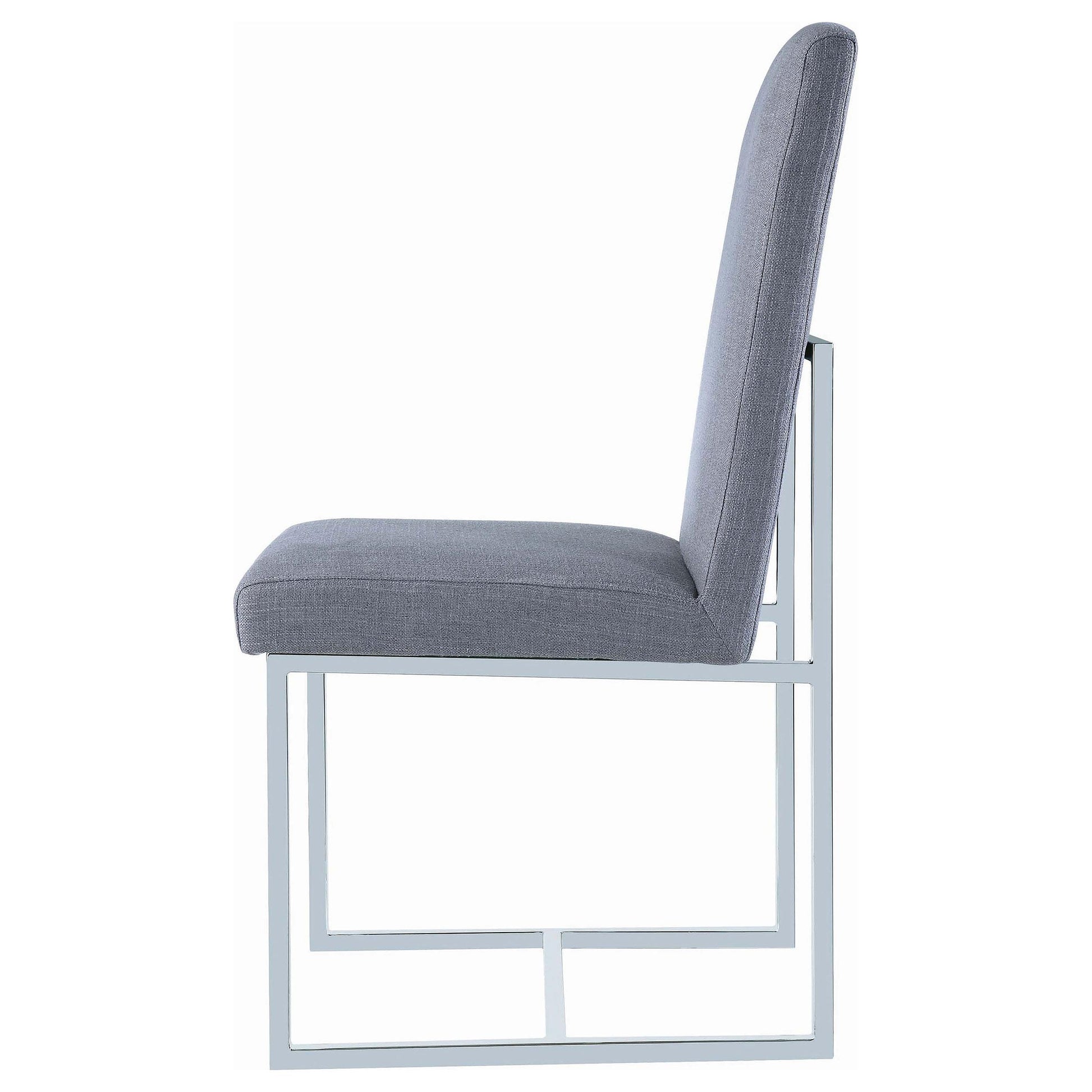Coaster Furniture Mackinnon 107143 Upholstered Dining Side Chair - Grey (Set of 2) IMAGE 4