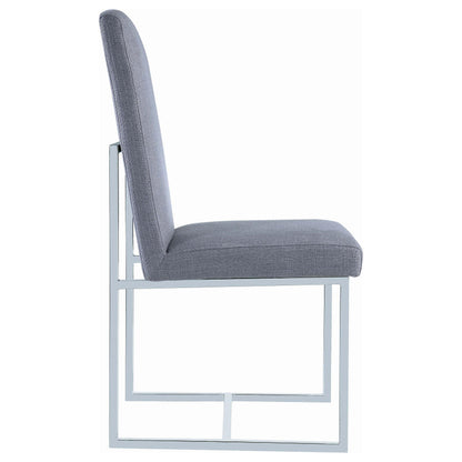 Coaster Furniture Mackinnon 107143 Upholstered Dining Side Chair - Grey (Set of 2) IMAGE 7