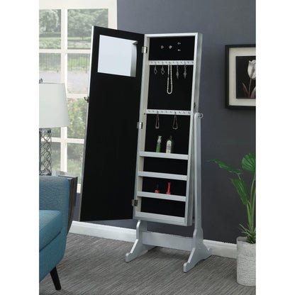 Coaster Furniture Elle 902779 Cheval Mirror with Jewelry Storage - Silver IMAGE 2