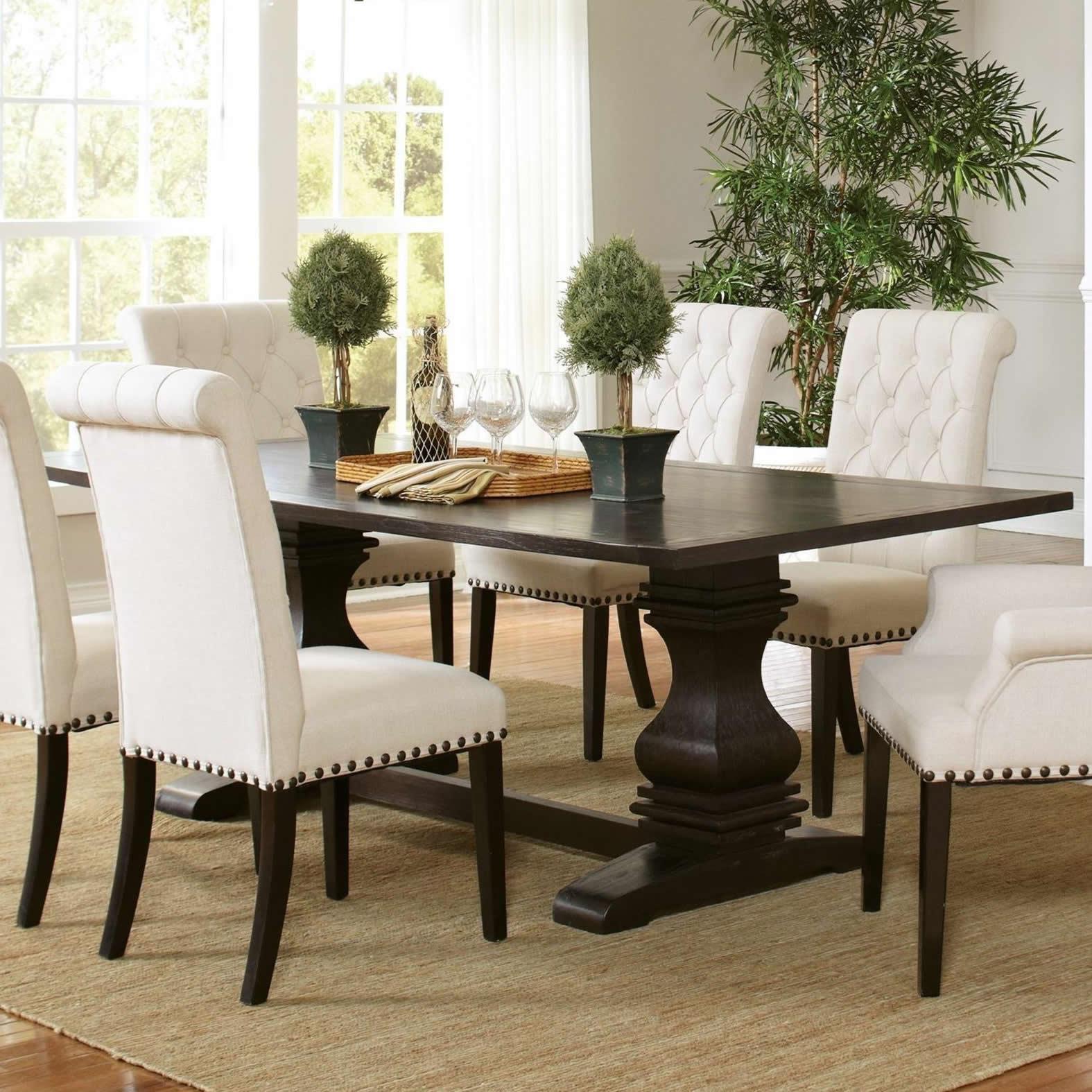 Coaster Furniture Parkins 107411 Rectangular 86-inch Dining Table - Rustic Espresso IMAGE 1