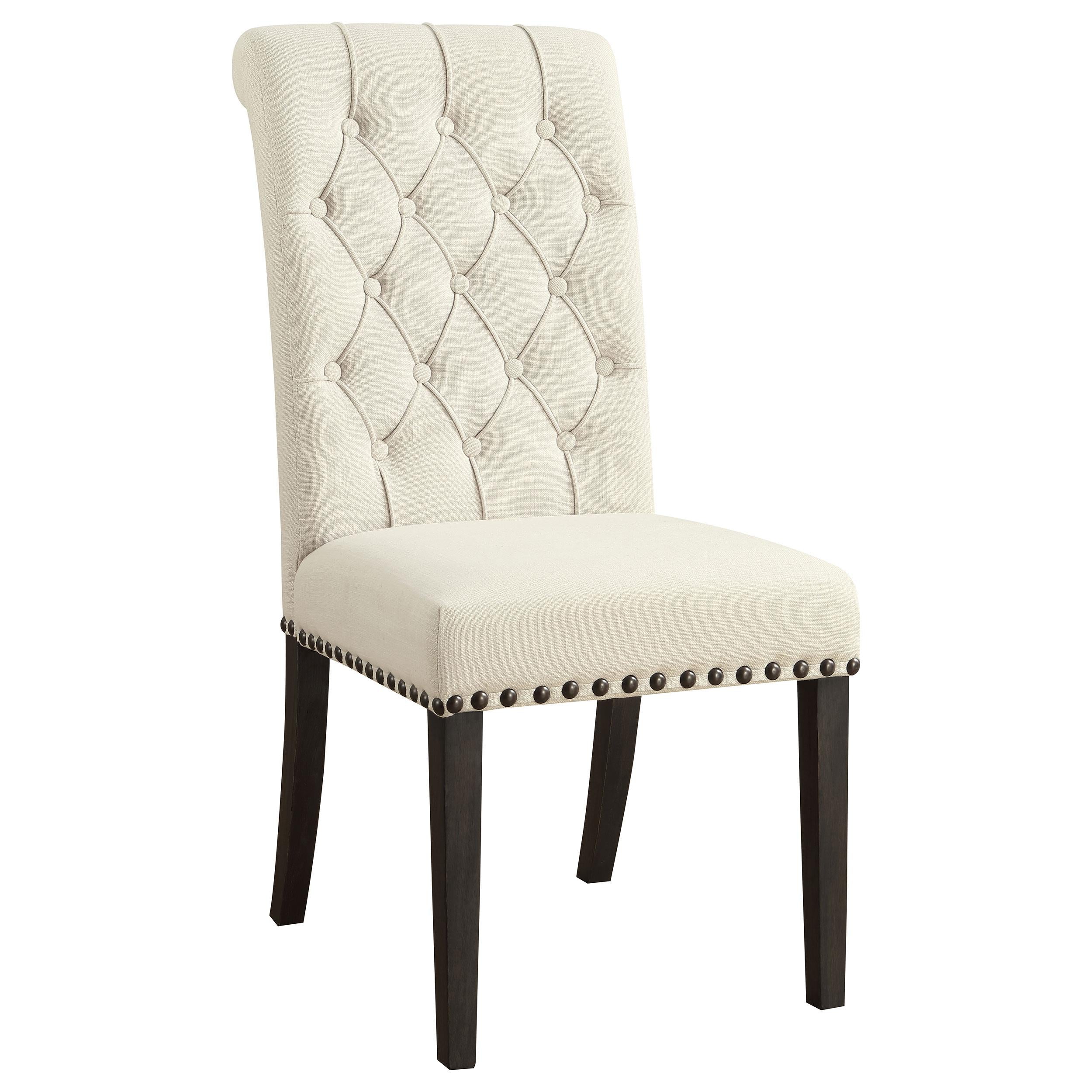 Coaster Furniture Alana 107286 Fabric Upholstered Dining Side Chair - Beige (Set of 2) IMAGE 1