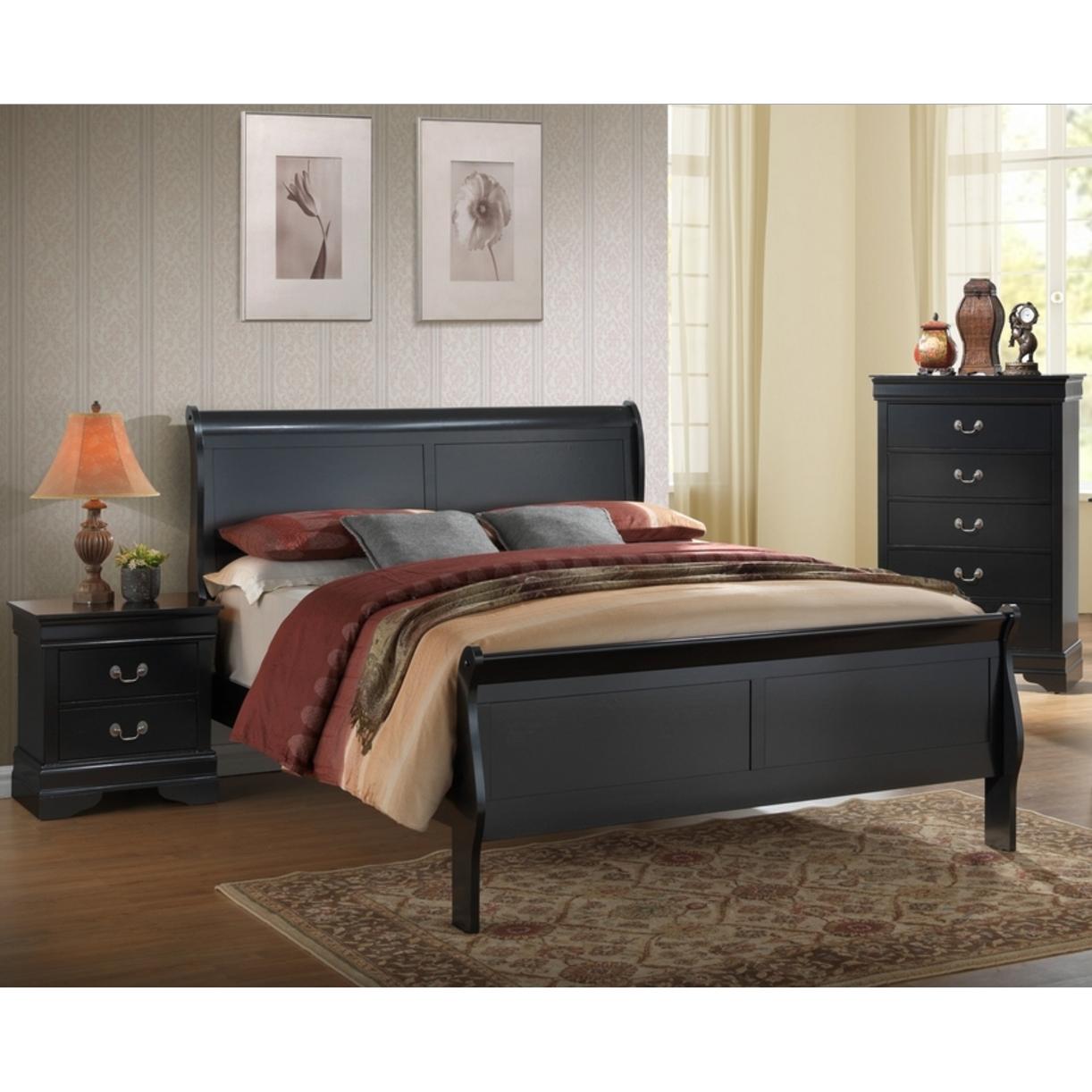 Generation Trade Louis Philippe 119231 Queen Bed  - Black IMAGE 2