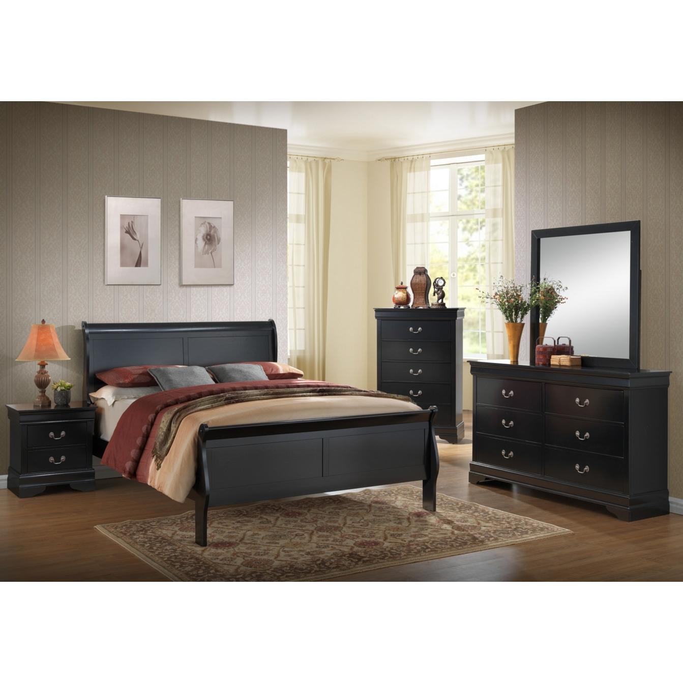 Generation Trade Louis Philippe 119231 Queen Bed  - Black IMAGE 3
