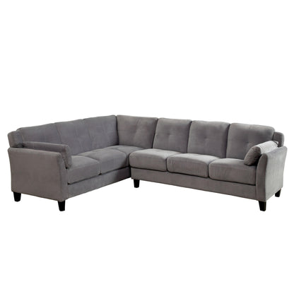  Furniture of America Peever II Fabric 2 pc Sectional CM6368GY-SECTIONAL IMAGE 2