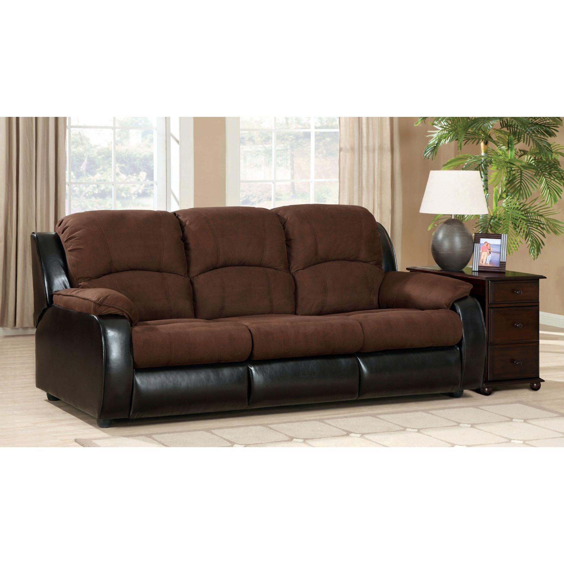  Furniture of America Grande Stationary Fabric and Leather Sofabed CM6500 IMAGE 1