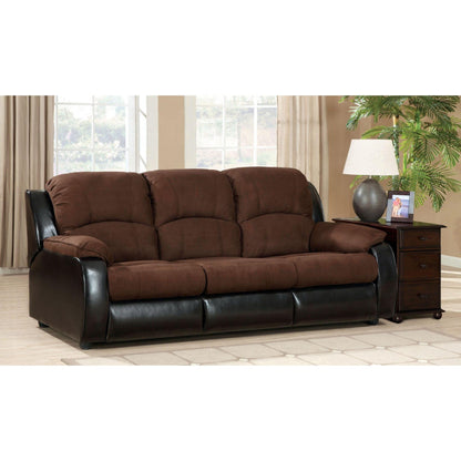  Furniture of America Grande Stationary Fabric and Leather Sofabed CM6500 IMAGE 1