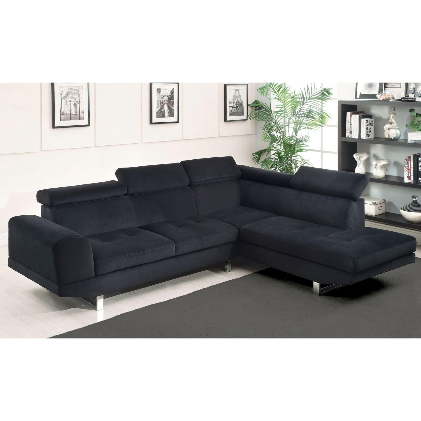  Furniture of America Holt Stationary Fabric 2 pc Sectional CM6824-SET IMAGE 1