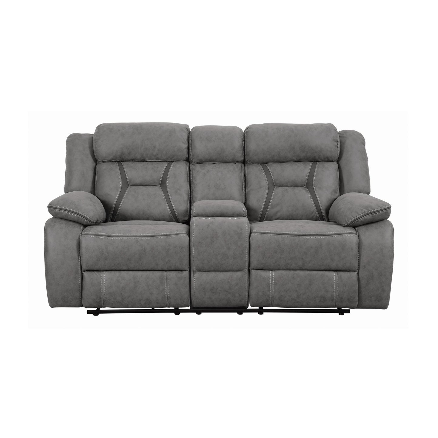 Coaster Furniture Higgins 602262 Upholstered Motion Reclining Loveseat - Grey IMAGE 2