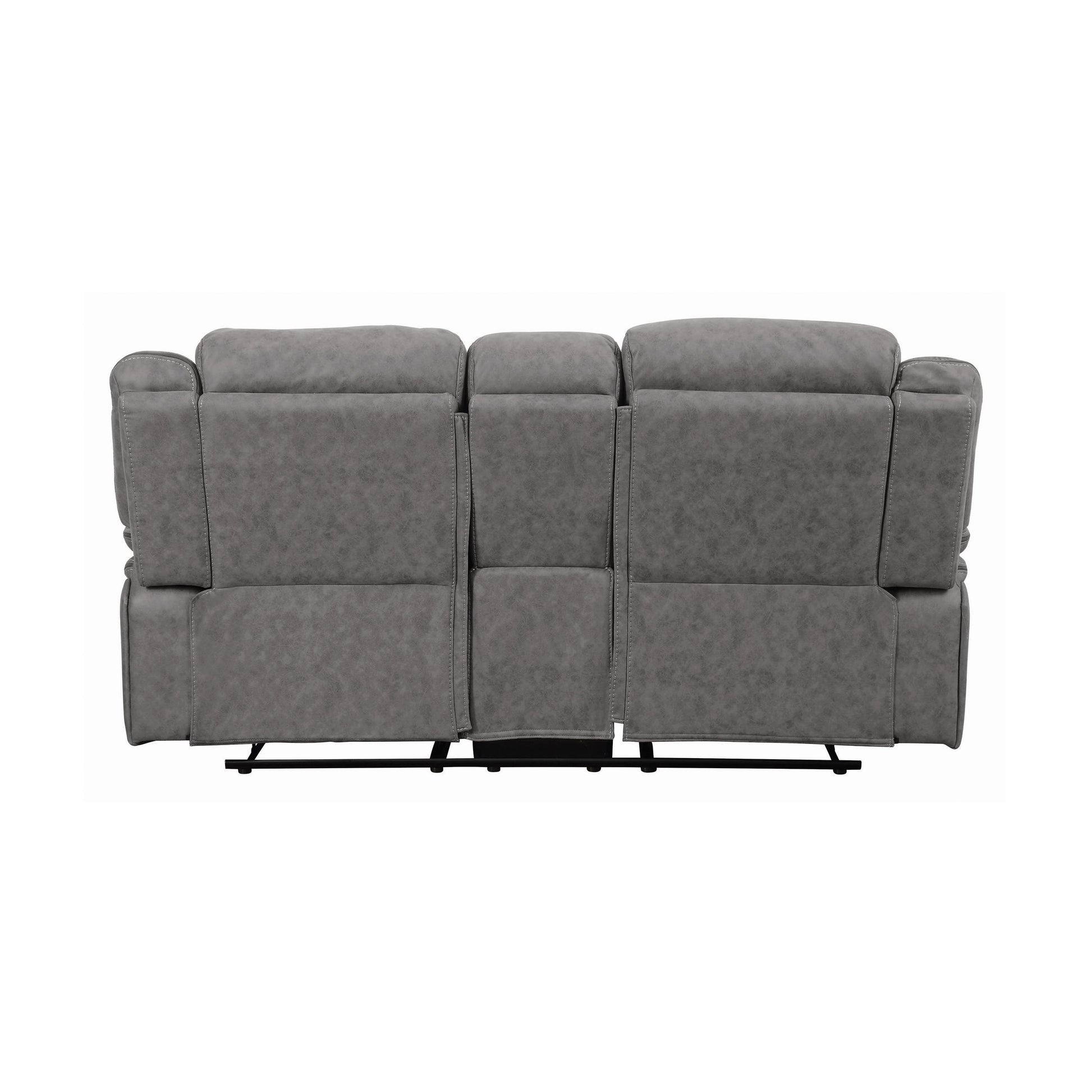 Coaster Furniture Higgins 602262 Upholstered Motion Reclining Loveseat - Grey IMAGE 4
