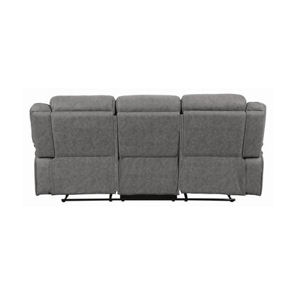 Coaster Furniture Higgins 602261 Upholstered Motion Reclining Sofa - Grey IMAGE 4