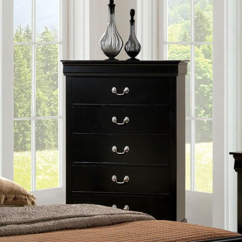  Furniture of America Louis Philippe III 5-Drawer Chest CM7866BK-C IMAGE 1