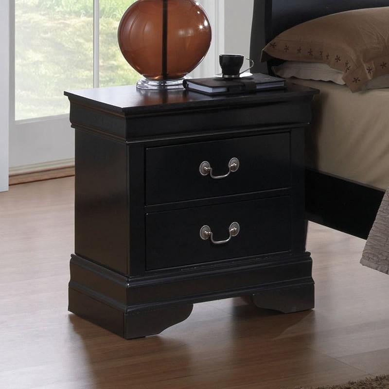  Furniture of America Louis Philippe III 2-Drawer Nightstand CM7866BK-N IMAGE 1