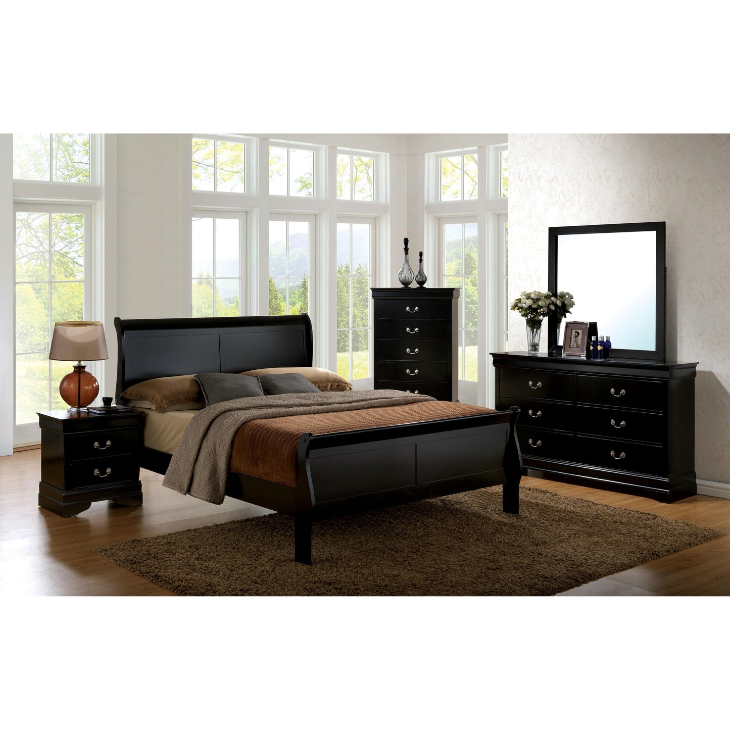  Furniture of America Louis Philippe III 2-Drawer Nightstand CM7866BK-N IMAGE 3
