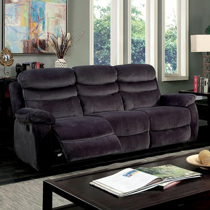  Furniture of America Leigh Manual Reclining Fabric Sofa CM6238-SF IMAGE 1