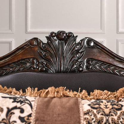 Furniture of America Jamael Stationary Fabric and Faux Leather Sofa SM6405-SF IMAGE 4