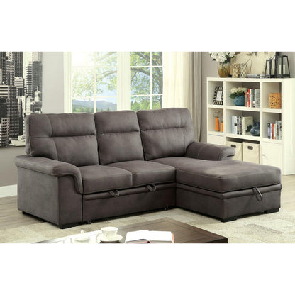  Furniture of America Blaire Stationary Faux Leather Sleeper Sectional CM6839-SECTIONAL IMAGE 1
