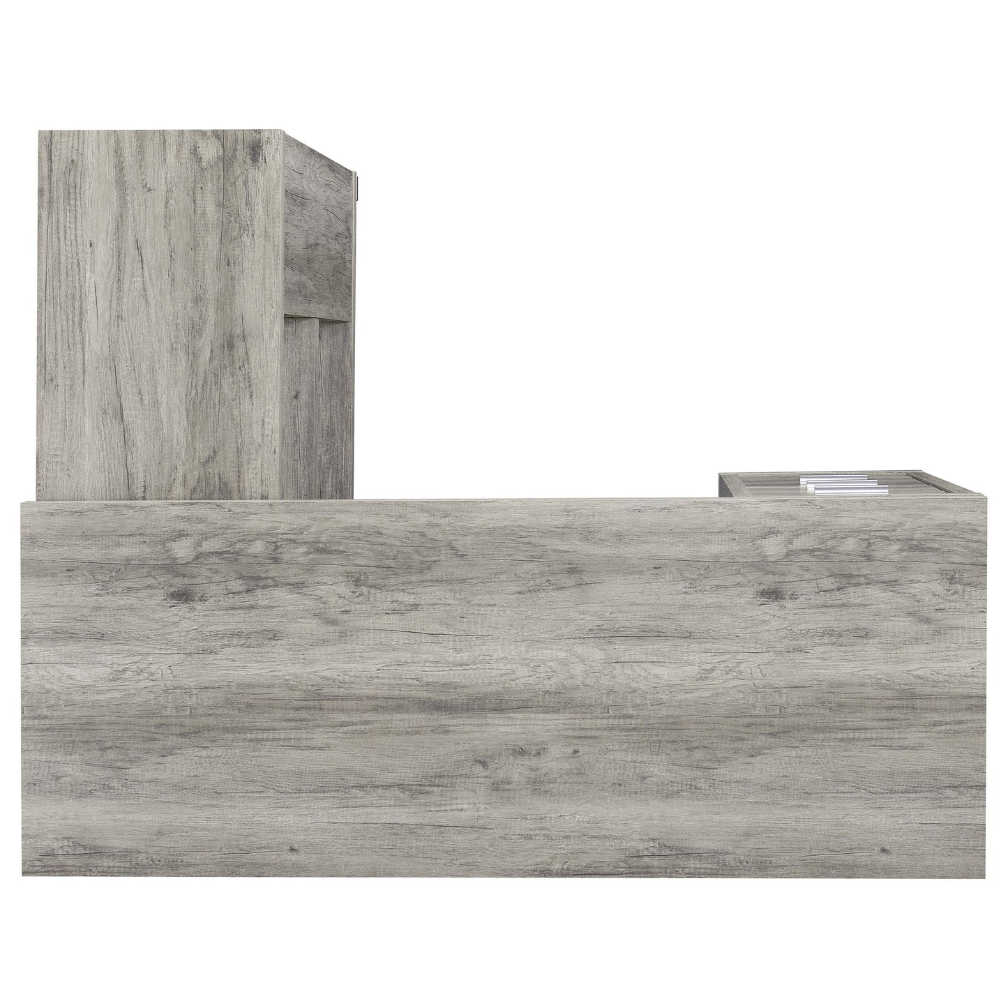 Coaster Furniture Yvette 801516 60-inch 3-Drawer L-Shape Computer Desk - Grey Driftwood IMAGE 9