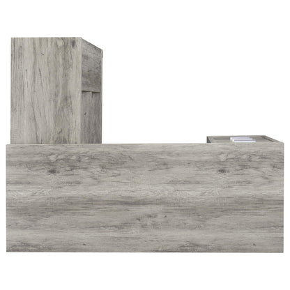Coaster Furniture Yvette 801516 60-inch 3-Drawer L-Shape Computer Desk - Grey Driftwood IMAGE 9