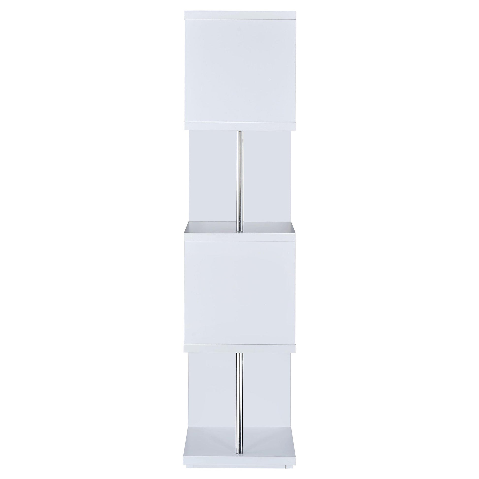 Coaster Furniture Baxter 801418 67-inch 4-shelf Bookshelf - White and Chrome IMAGE 6