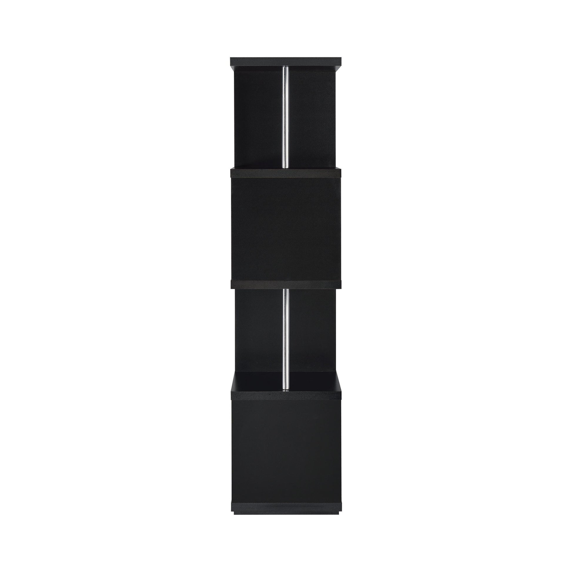 Coaster Furniture Baxter 801419 67-inch 4-shelf Bookshelf - Black and Chrome IMAGE 4
