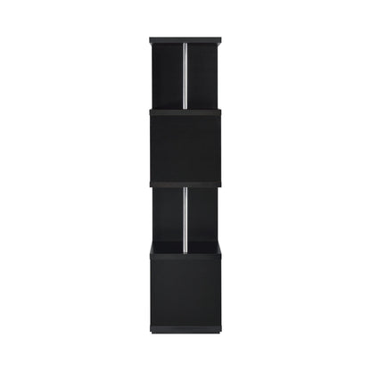 Coaster Furniture Baxter 801419 67-inch 4-shelf Bookshelf - Black and Chrome IMAGE 4