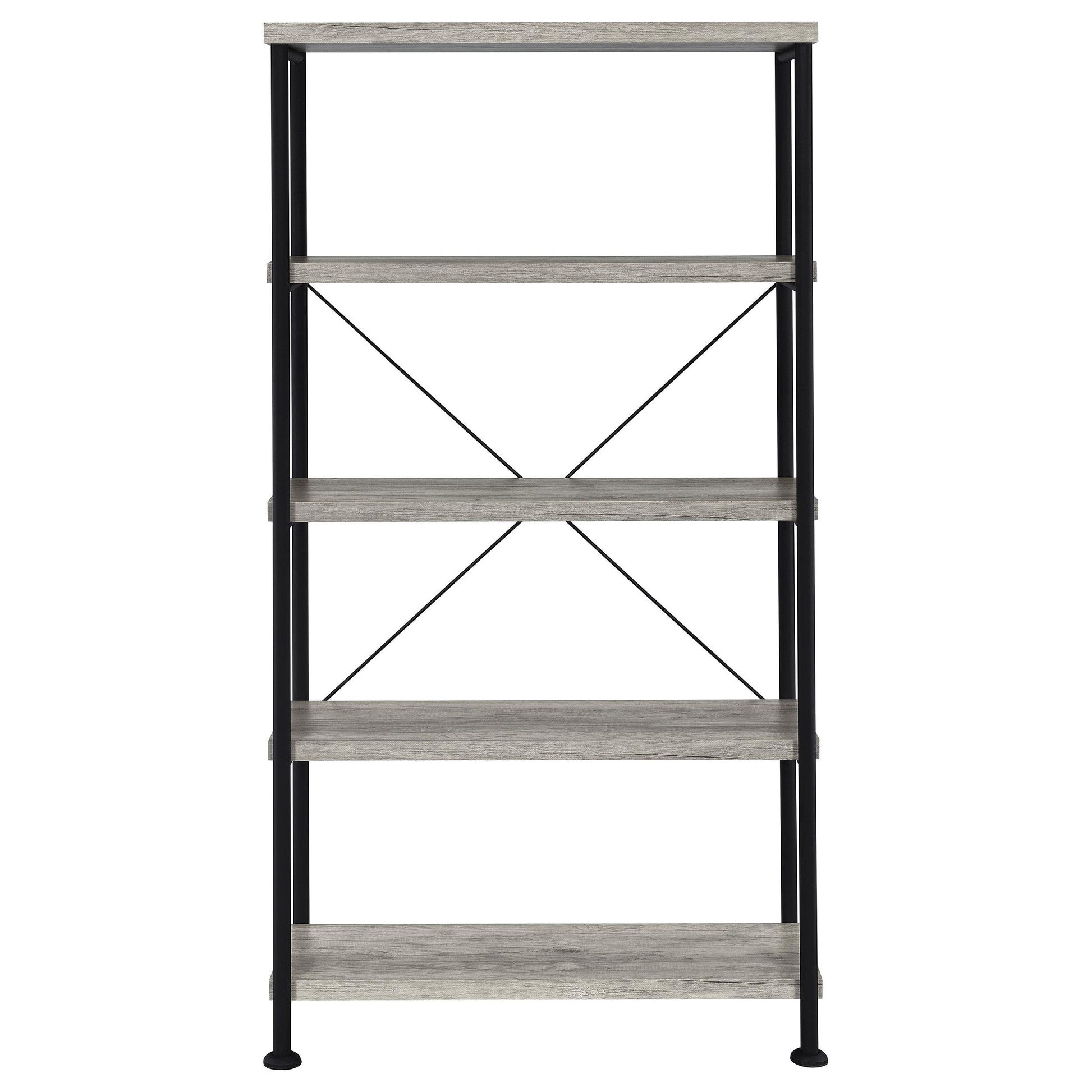 Coaster Furniture Analiese 801546 63-inch 4-shelf Bookshelf - Grey Driftwood IMAGE 2
