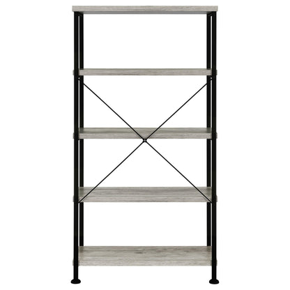 Coaster Furniture Analiese 801546 63-inch 4-shelf Bookshelf - Grey Driftwood IMAGE 5