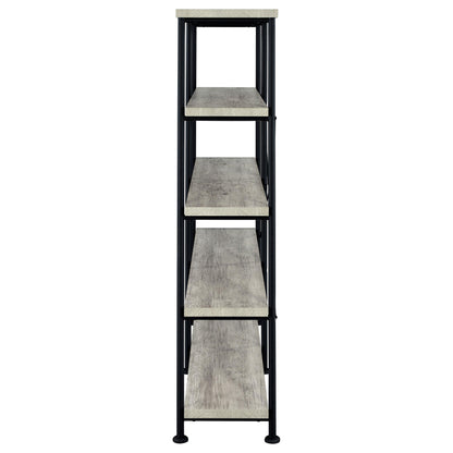 Coaster Furniture Analiese 801544 63-inch 4-shelf Double Bookshelf - Grey Driftwood IMAGE 4