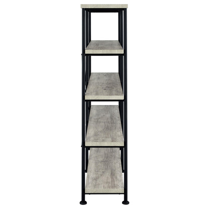 Coaster Furniture Analiese 801544 63-inch 4-shelf Double Bookshelf - Grey Driftwood IMAGE 6